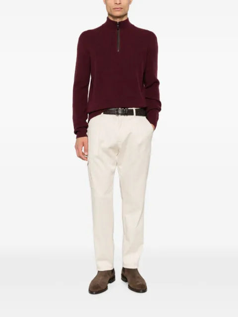 Canali half-zip knitted sweater