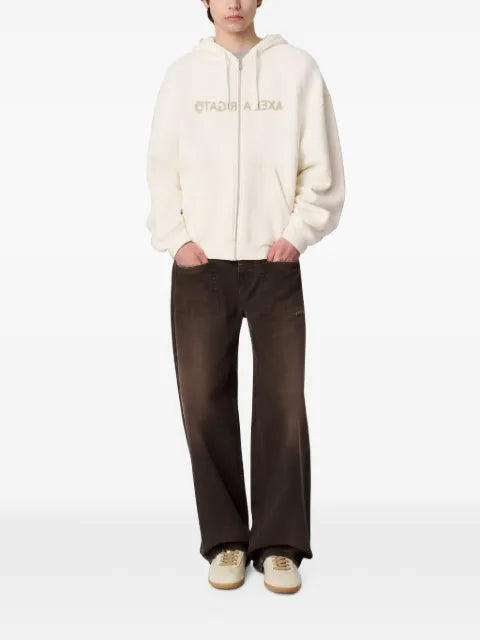 Axel Arigato Rhys logo-embroidered zip-up hoodie