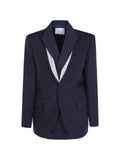 sacai layered silk blazer