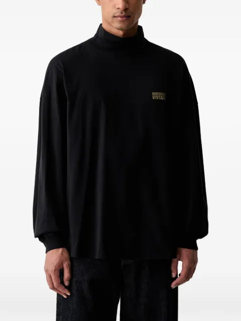 American Vintage Gixy logo-print high-neck sweatshirt