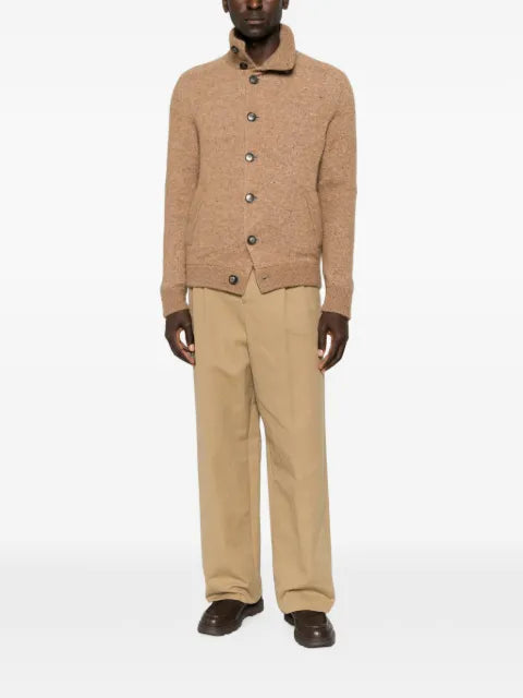 Herno button-fastening high-neck cardigan