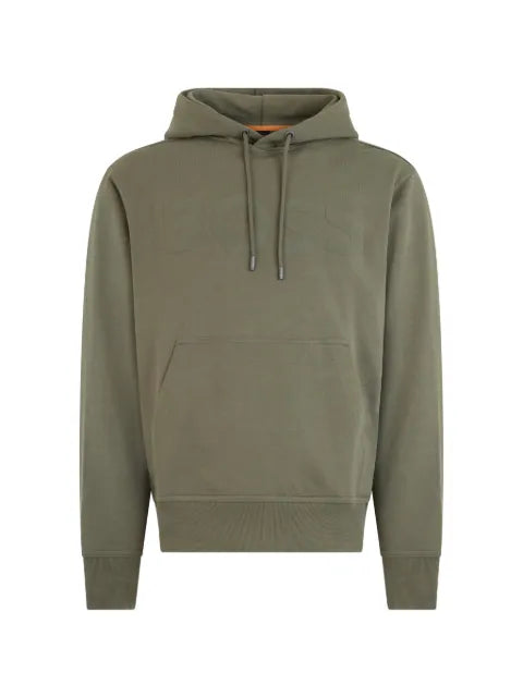 BOSS logo-embossed drawstring hoodie