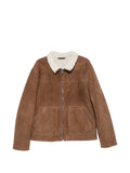 Manzoni 24 shearling-collar suede jacket