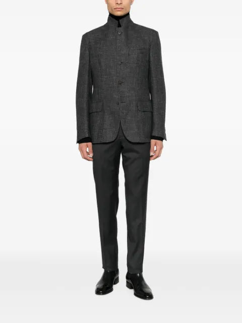 Corneliani high-neck button-up jacket