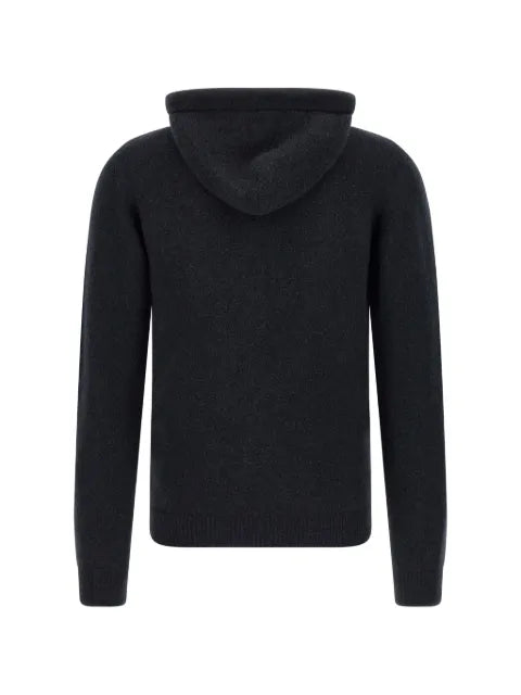 Roberto Collina drawstring-hood ribbed-trim hoodie