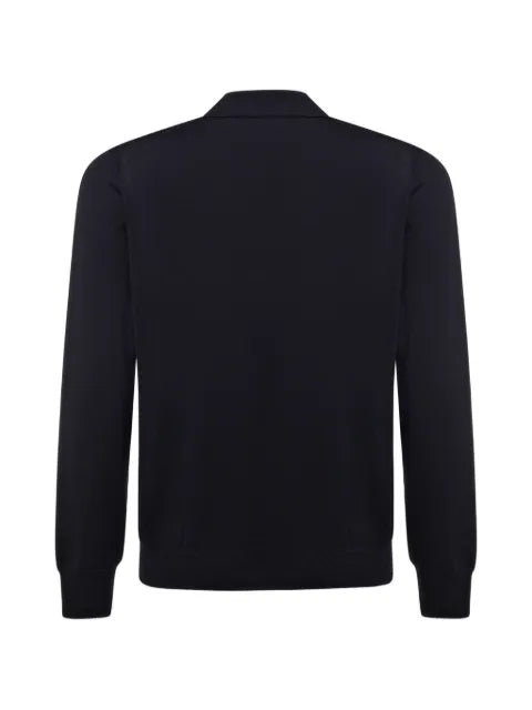 Galiano polo-collar long-sleeve sweater