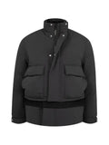 sacai layered-design padded jacket