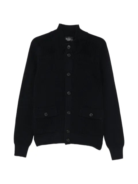 AROVESCIO ribbed-knit button-up sweater