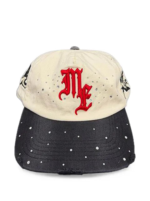 Mixed Emotion Me logo-embroidered rhinestone-embellished baseball cap
