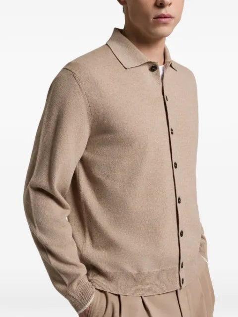 Peserico button-up collared cardigan