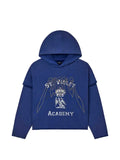 Purple Brand St. Violet graphic-print layered-sleeve hoodie