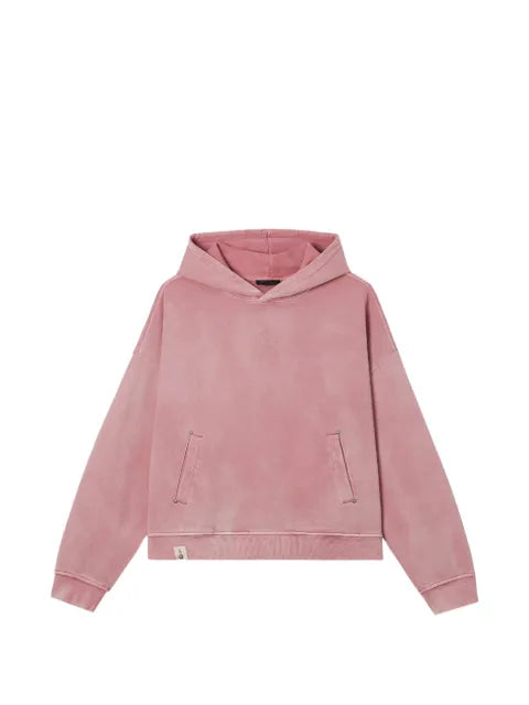 FIVE CM skeleton-embroidered washed-effect hoodie