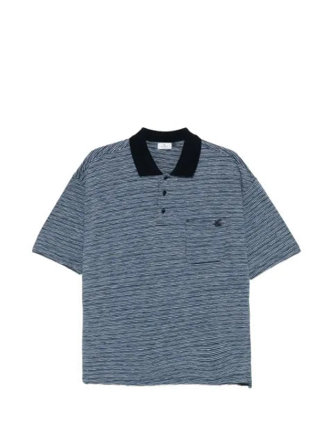 ETRO striped-knit polo shirt