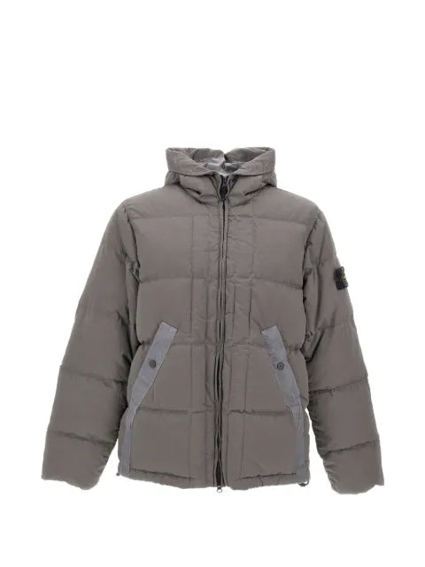Stone Island Compass logo hooded coat