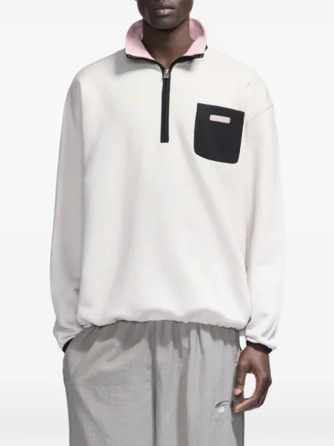 FLÂNEUR Badge half-zip sweatshirt