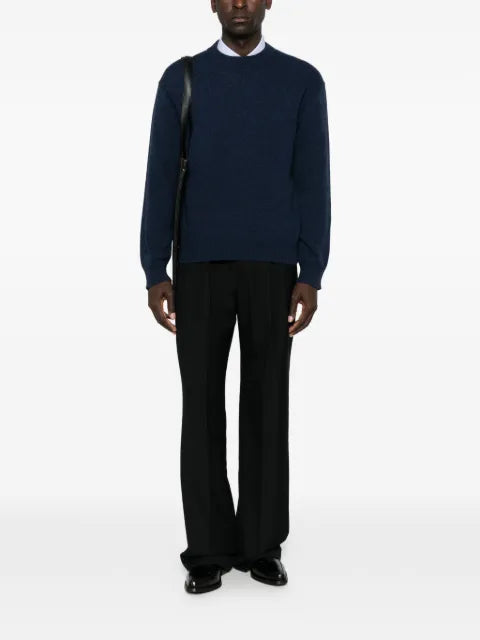 Prada triangle-logo knit sweater