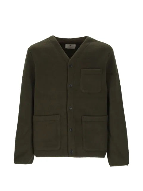 ANERKJENDT Aksigurd V-neck patch-pocket overshirt