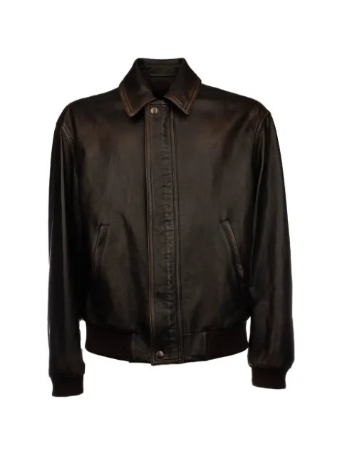 Prada nappa leather bomber jacket
