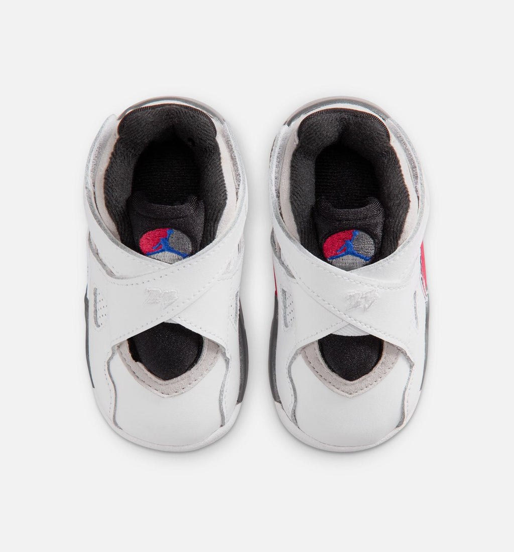 Air Jordan 8 Retro White and True Red | Infant/Toddler Lifestyle Shoe | White/Black/True Red