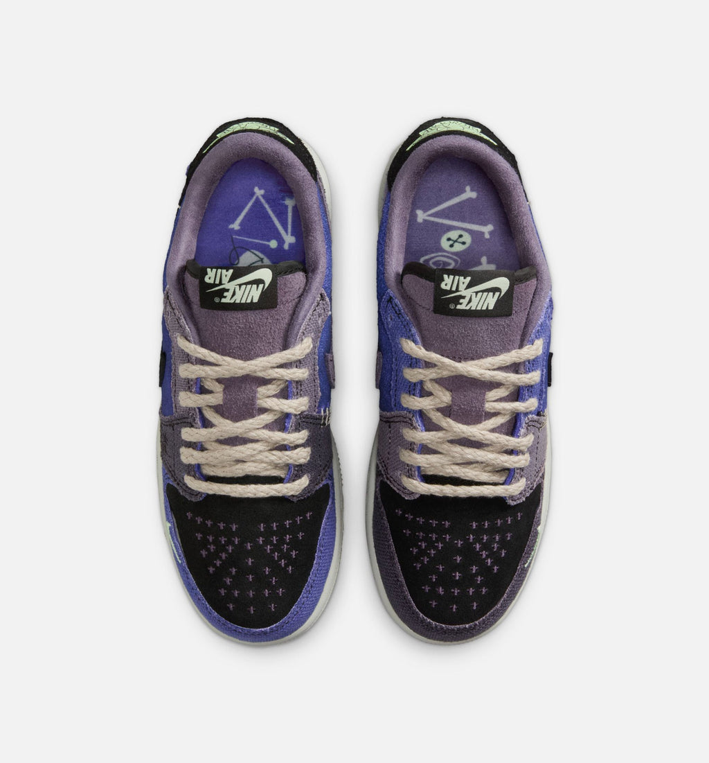 Air Jordan 1 Low OG | Big Kids' Lifestyle Shoe | Regency Purple/Steam Green/Black/Dark Raisin/Sunrise/Light Silver