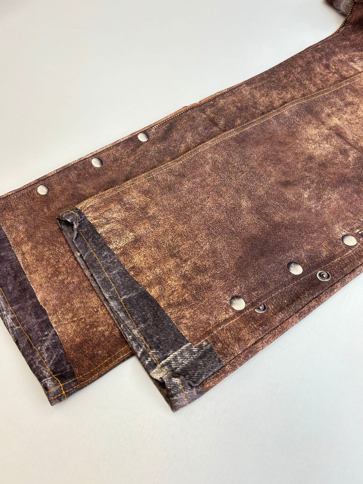 Acne Studios Multi‑Texture Washed Wide‑Leg Jeans