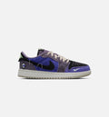 Air Jordan 1 Low OG Regency Purple Grade School Lifestyle Shoes - Regency Purple / Vapor Green / Dark Raisin