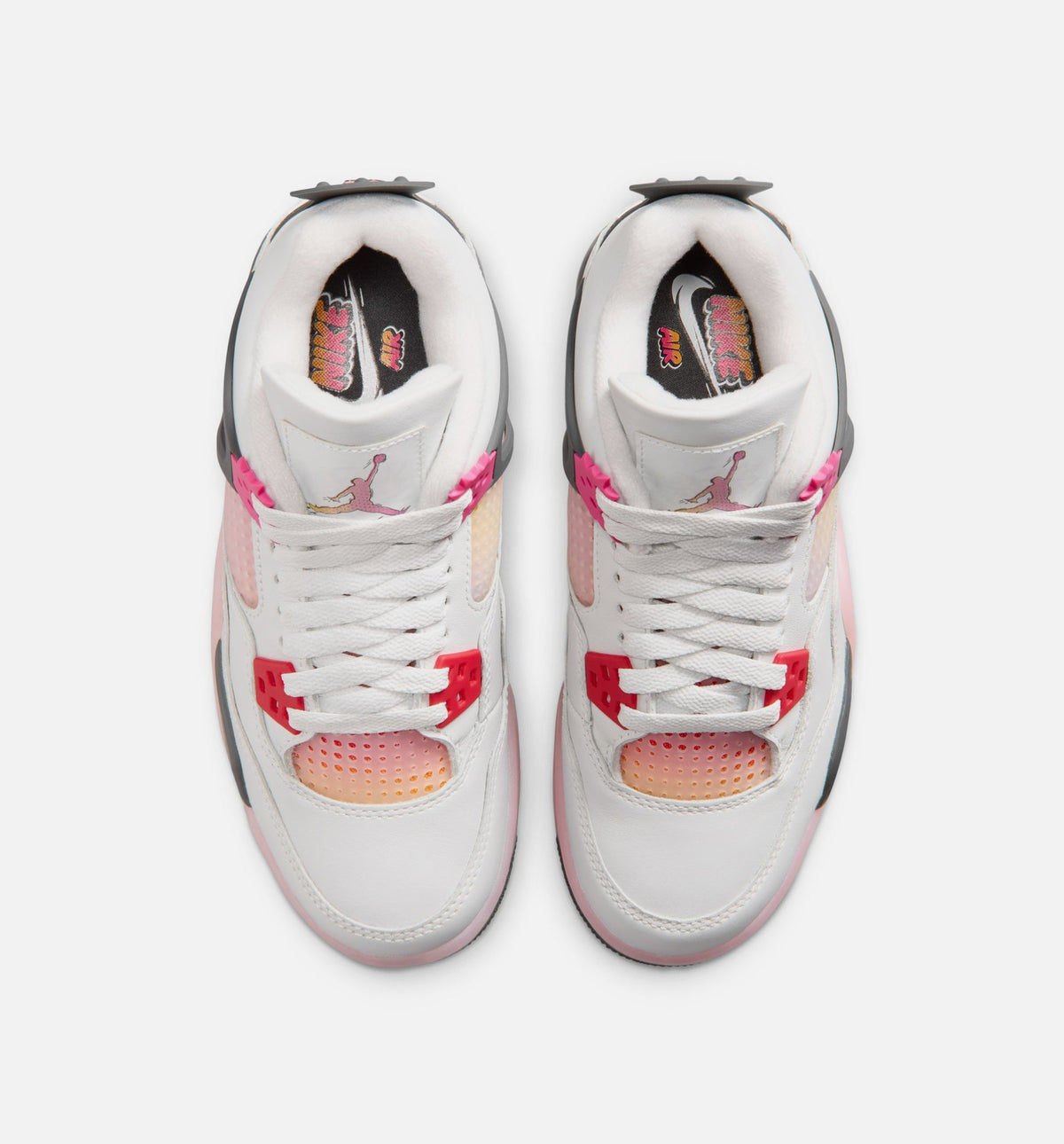Air Jordan 4 Retro Comic – Grade School Lifestyle Shoe in Off White/Fire Pink/Anthracite