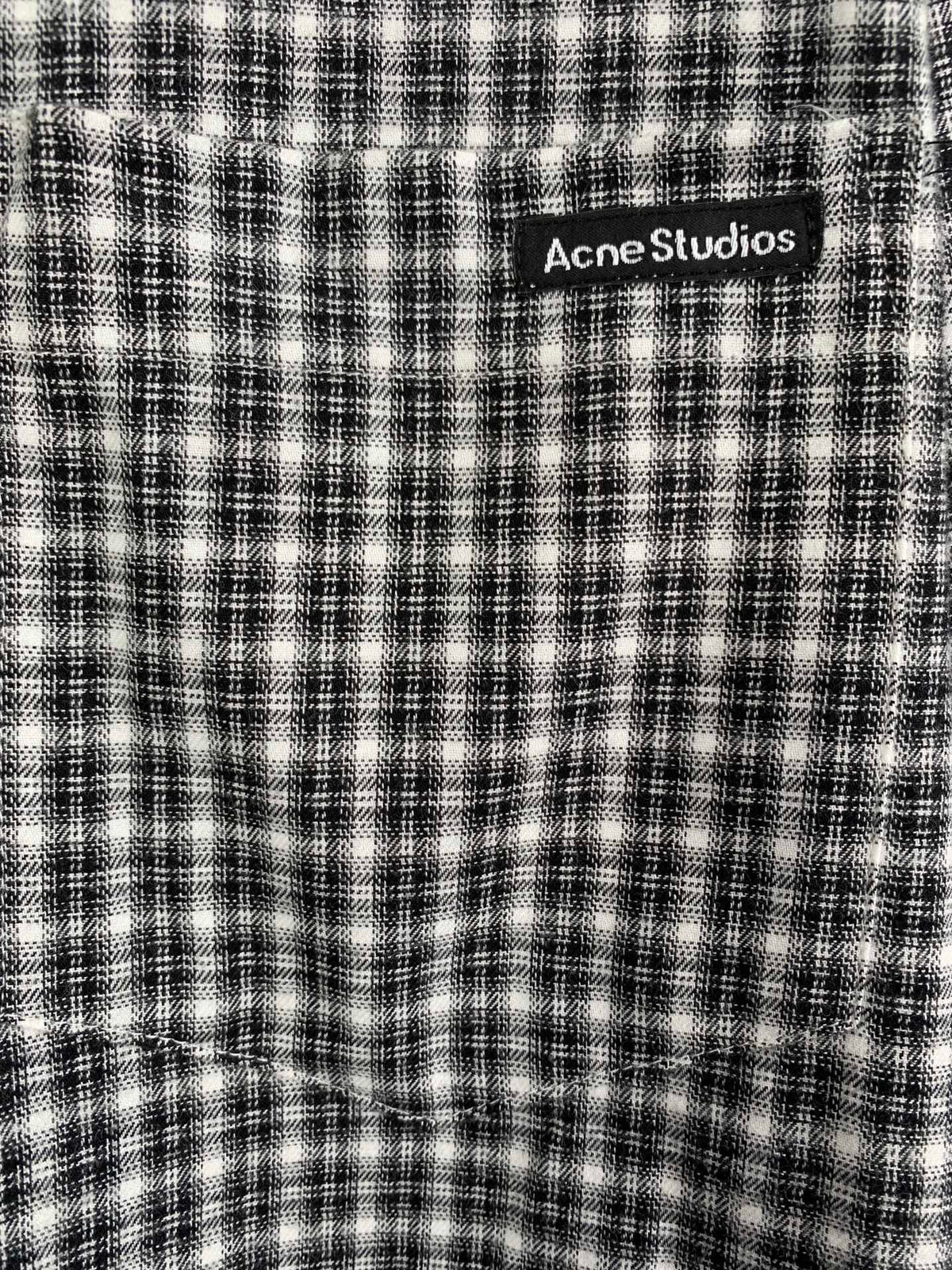 Acne Studios Oversized Long‑Sleeve Check Button‑Up Shirt