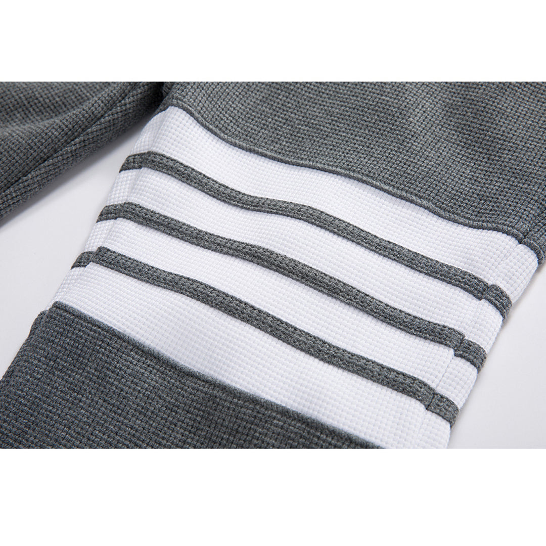 Thom Browne Style Four-Bar Sweatpants