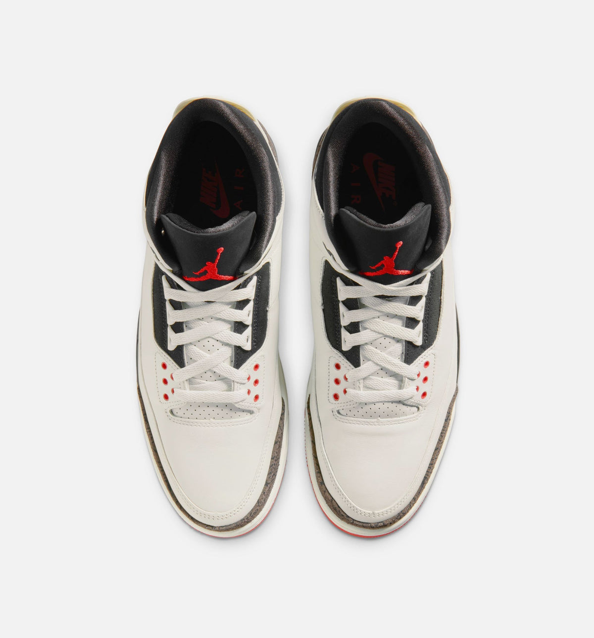 Air Jordan 3 Retro Sail And University Red Men's Shoes - Sail Black University Red Pale Ivory