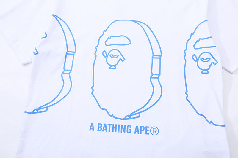 BAPE Triple Outline Ape Head Men's T-Shirt - Black