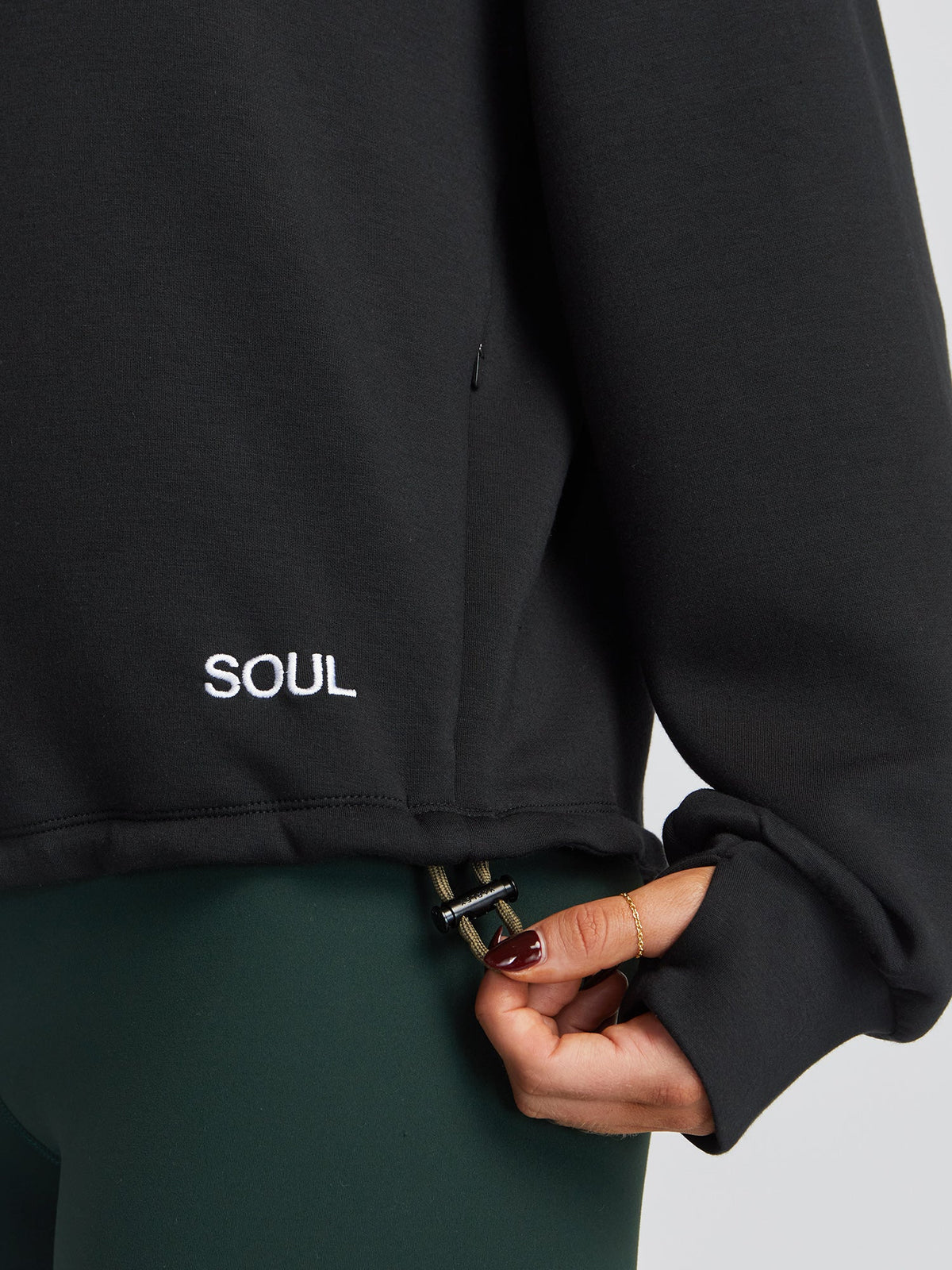 Sian Cropped Half Zip Midlayer