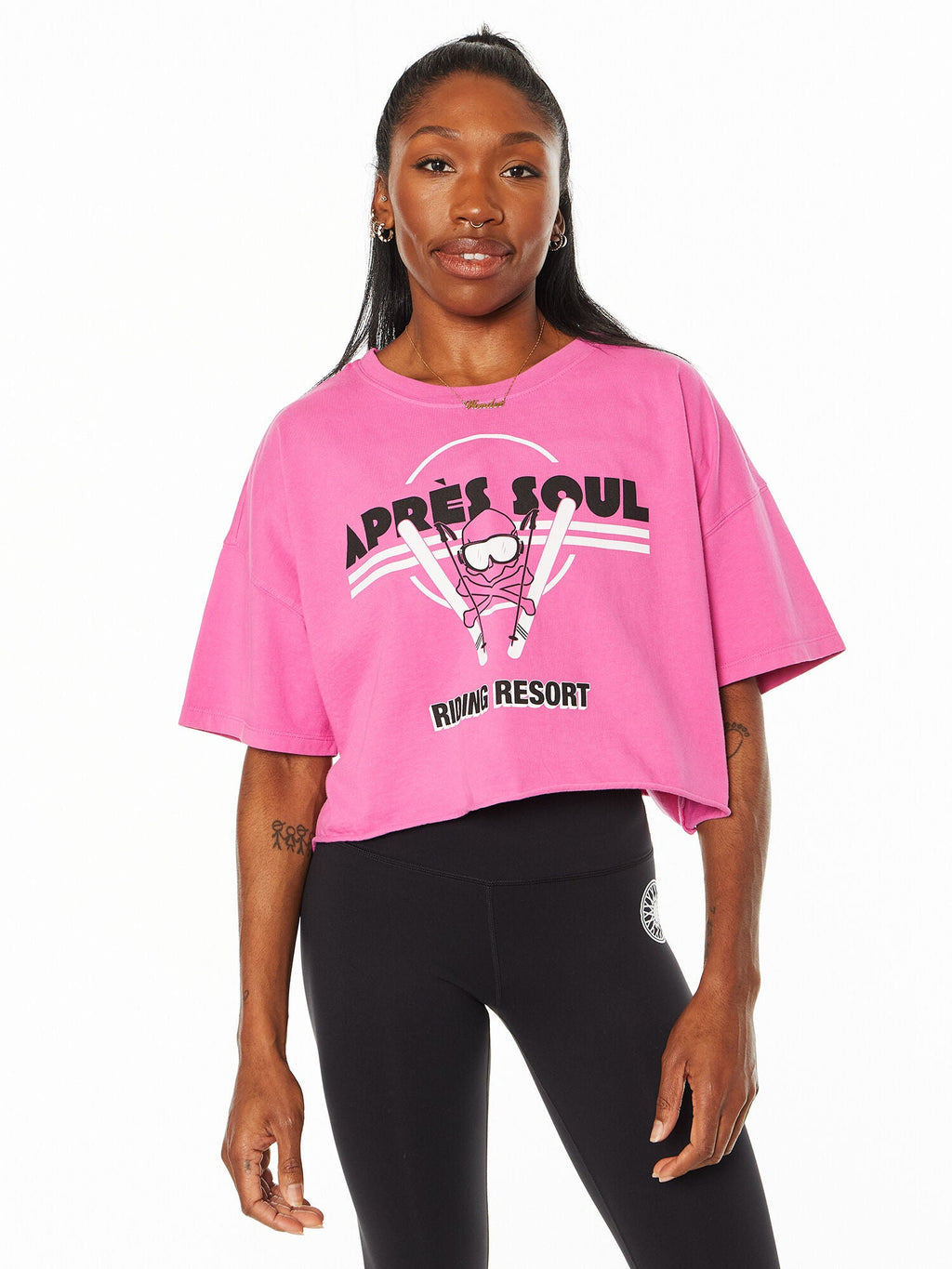 EMILY BOYFRIEND TEE HOT PINK
