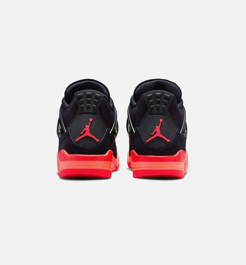 Air Jordan 4 Retro Black Infrared 23 Big Kids' Sneakers - Black / Infrared 23 / Bright Mango