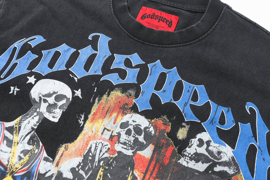 Godspeed Washed Black Rock Graphic T-Shirt