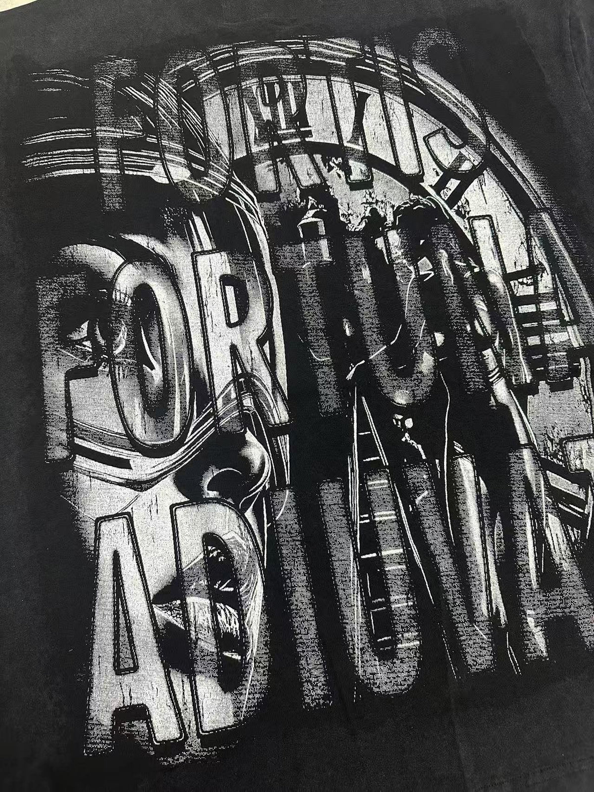 Godspeed Fortuna Astronaut Graphic T-Shirt - Black