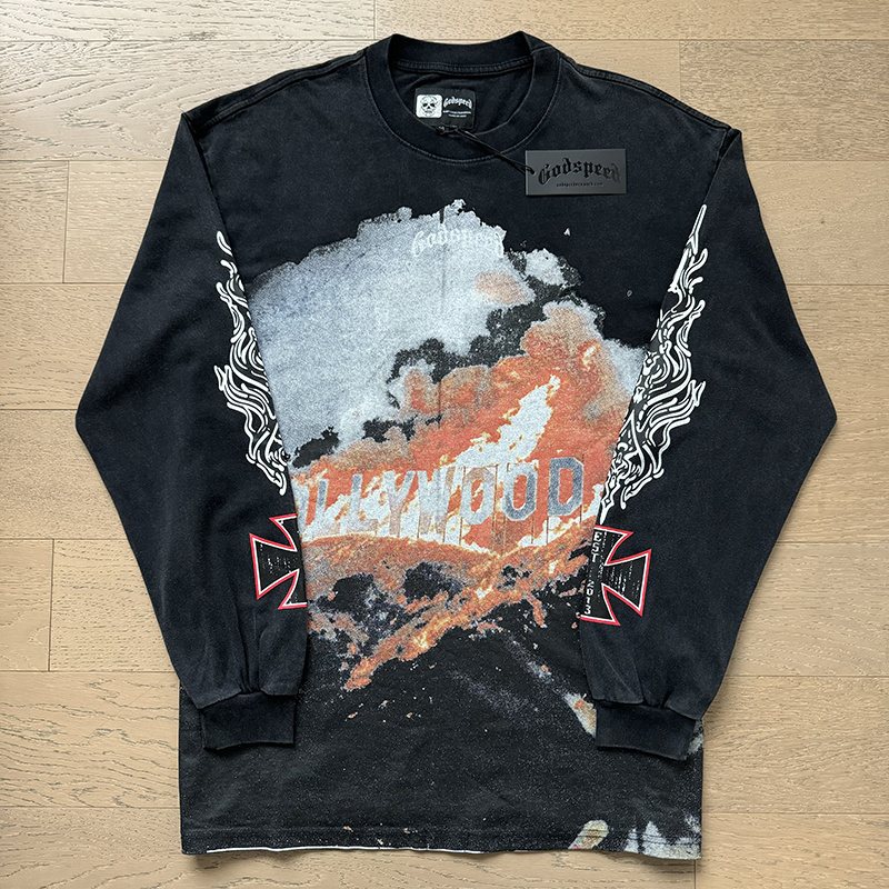 Godspeed Hollywood Cloud Graphic Long-Sleeve T-Shirt