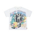 FIRST ROW Tropical Statue Rhinestone Graphic T-Shirt