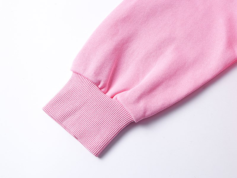MIXED EMOTION Pink Rhinestone Zip Hoodie