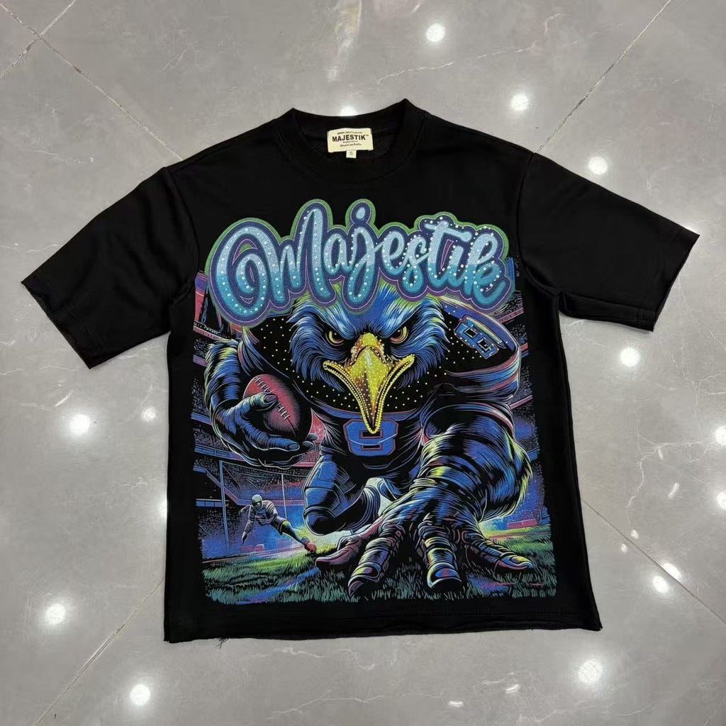 MAJESTIK Eagle Script Graphic Short-Sleeve T-Shirt