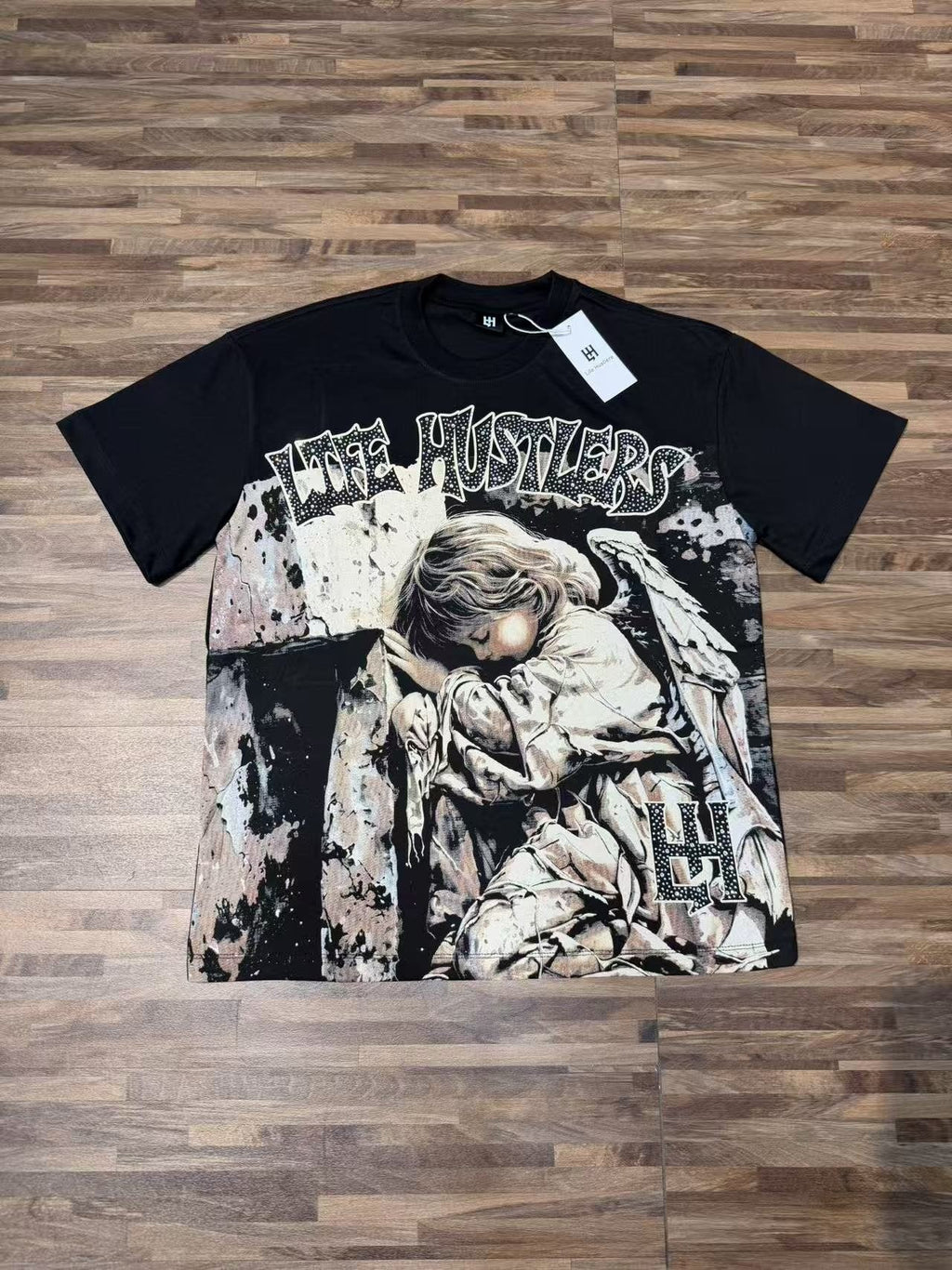 Life Hustlere No Days Off Angel Graphic T-Shirt