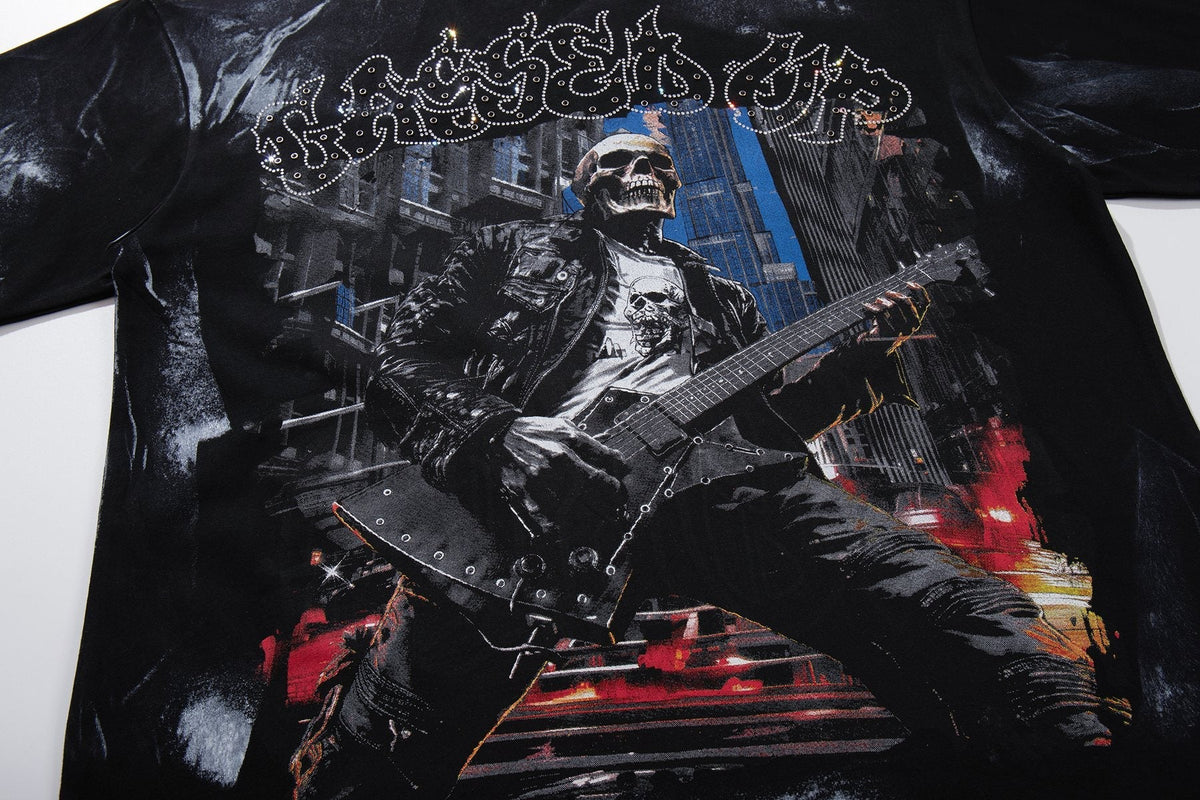 BKYS Revival Rhinestone Portrait Graphic T-Shirt