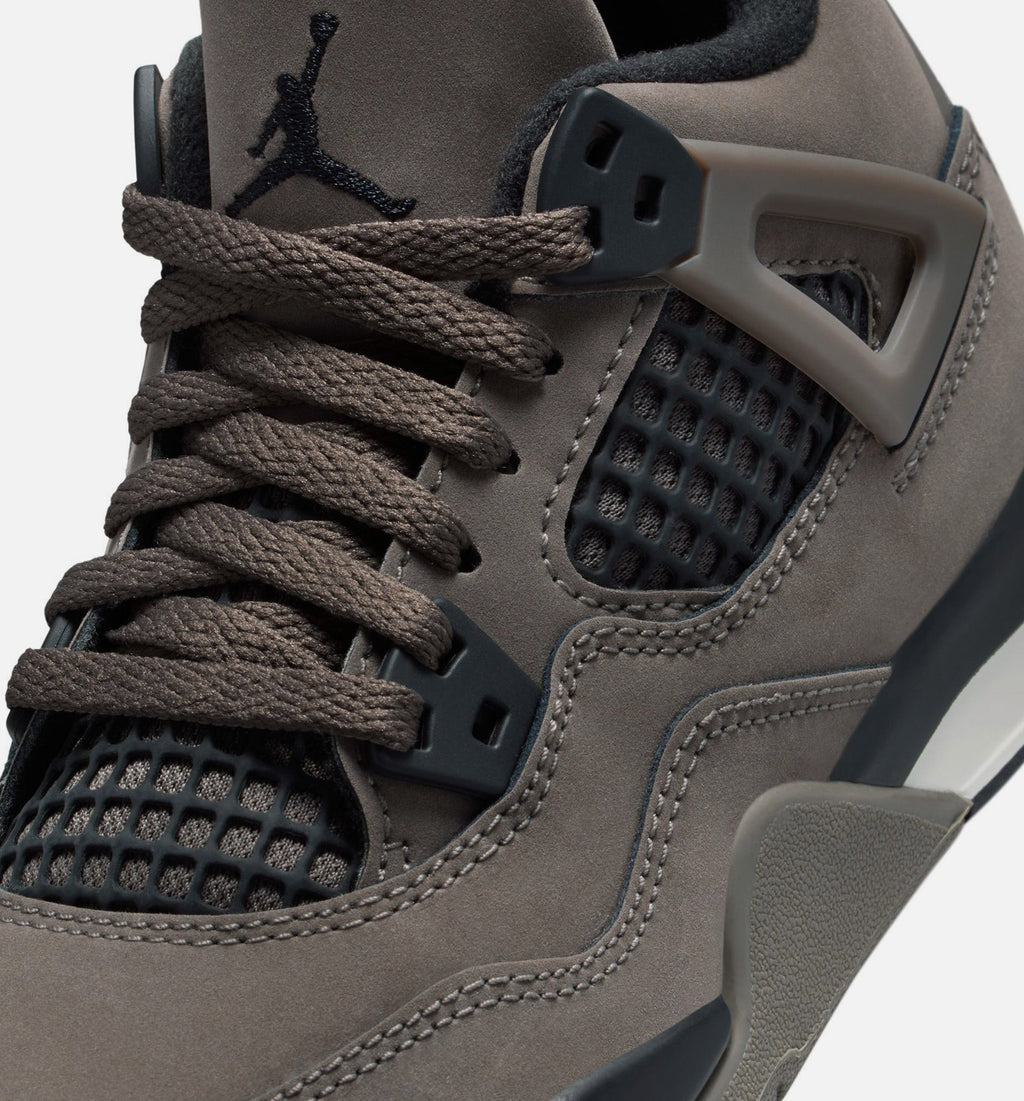 Air Jordan 4 Retro Cave Stone And Black Preschool Shoes - Cave Stone Black Moon Particle