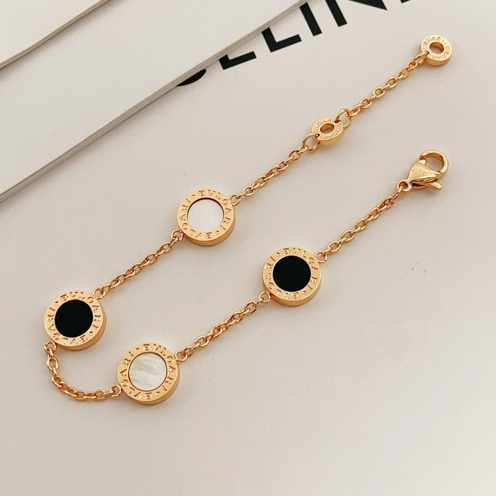 BVLGARI Black and White Fritillaria Bracelet