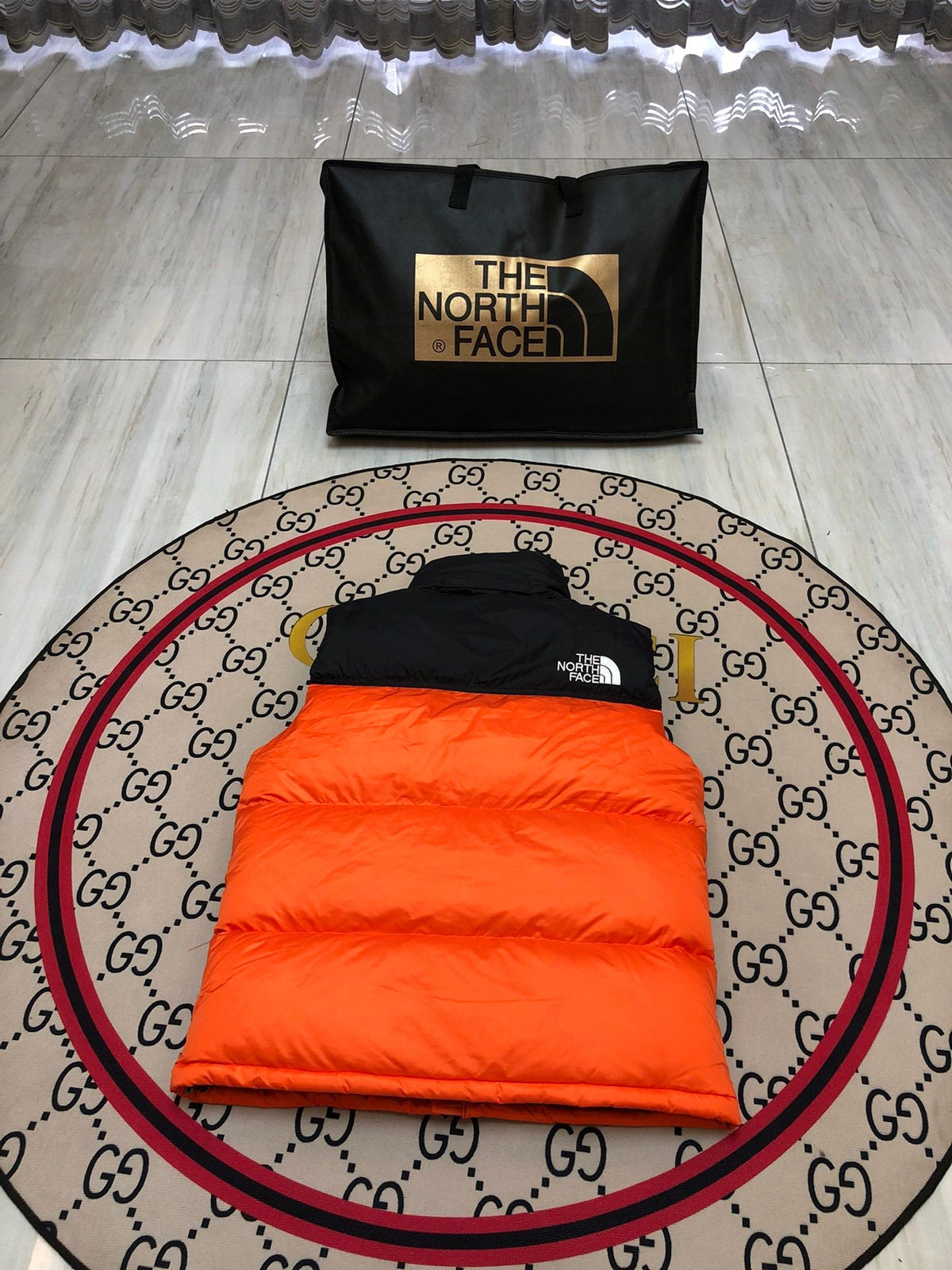 The North Face Orange Black 1996 Retro Nuptse Down Vest