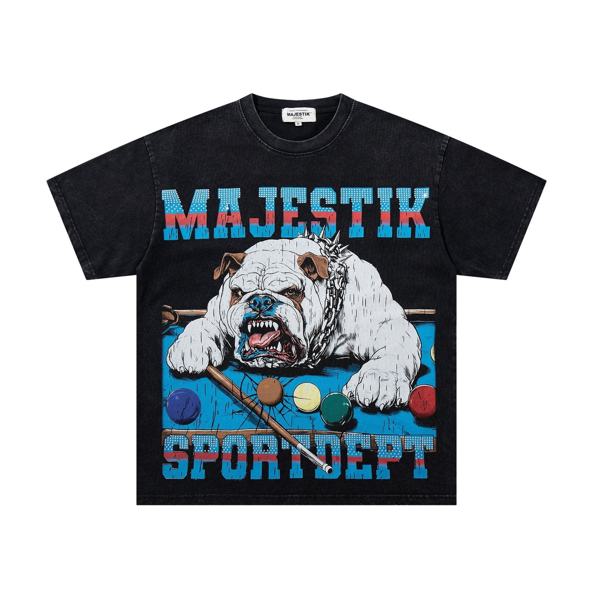 MAJESTIK Bulldog Billiards Graphic T-Shirt