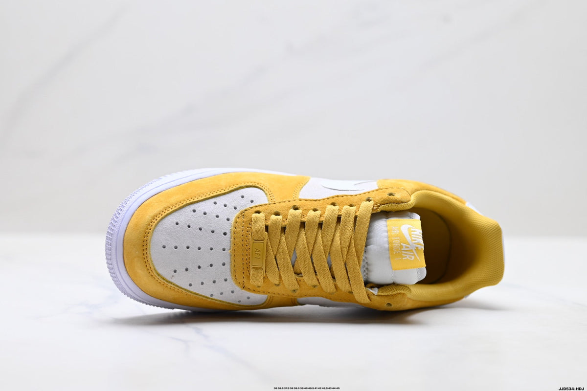 Nike Air Force 1 Low Yellow White Unisex Sneakers Style 10