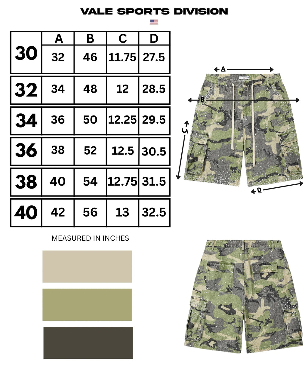VALE FOREVER SOULJA CAMO JORTS