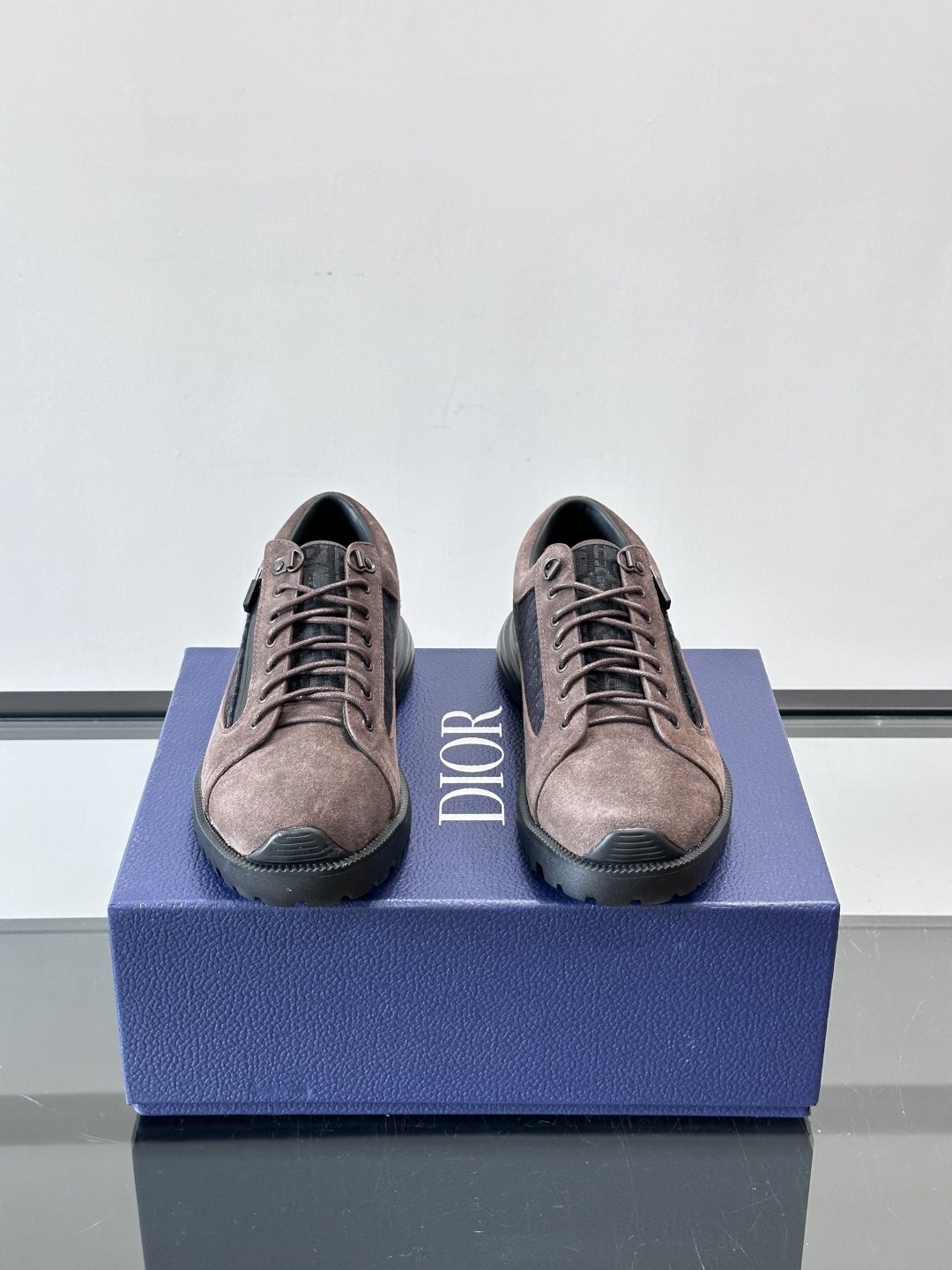 Dior Taupe Lace-Up Derby Shoes