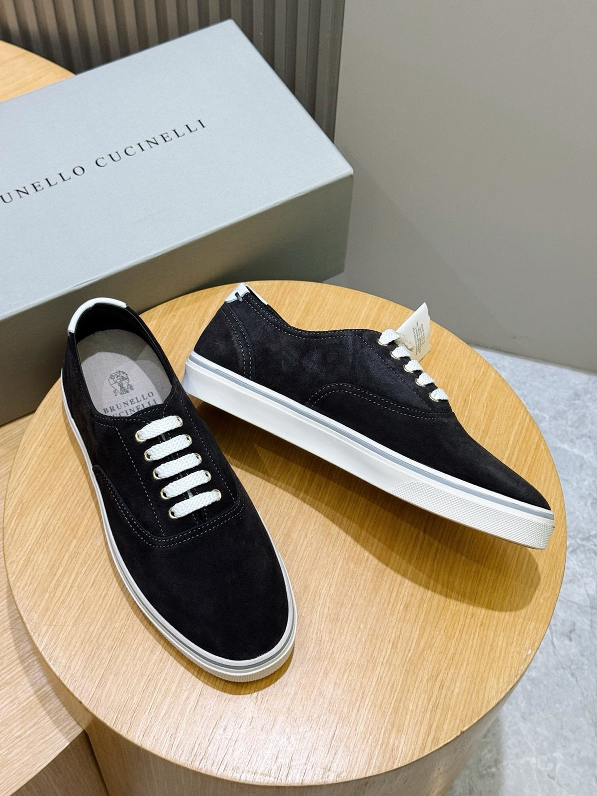 Brunello Cucinelli Black Suede Sneakers